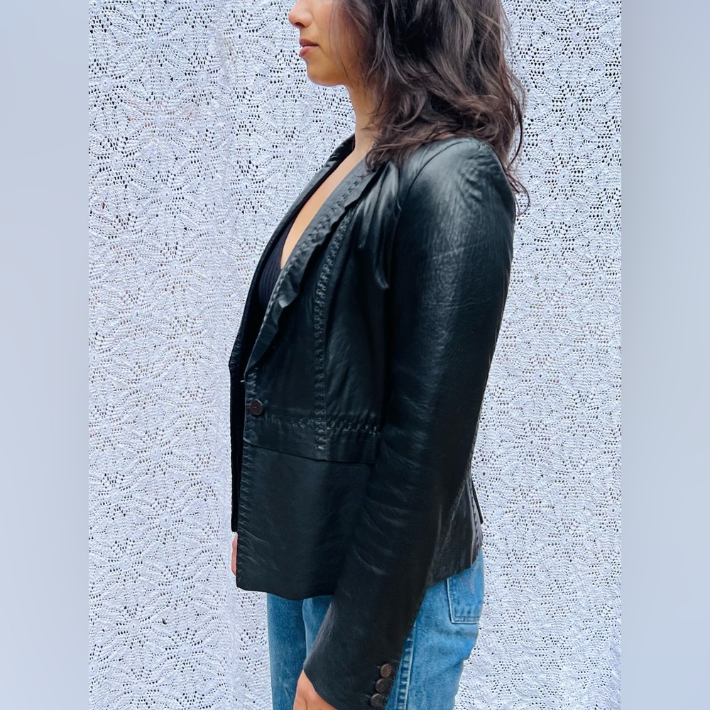 90s Genuine Leather Blazer